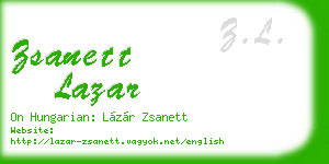 zsanett lazar business card